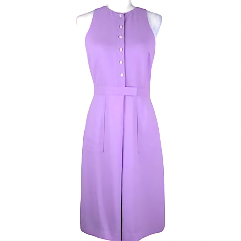Banana Republic midi sleeveless dress lavender size 2 nwot - Picture 4 of 15